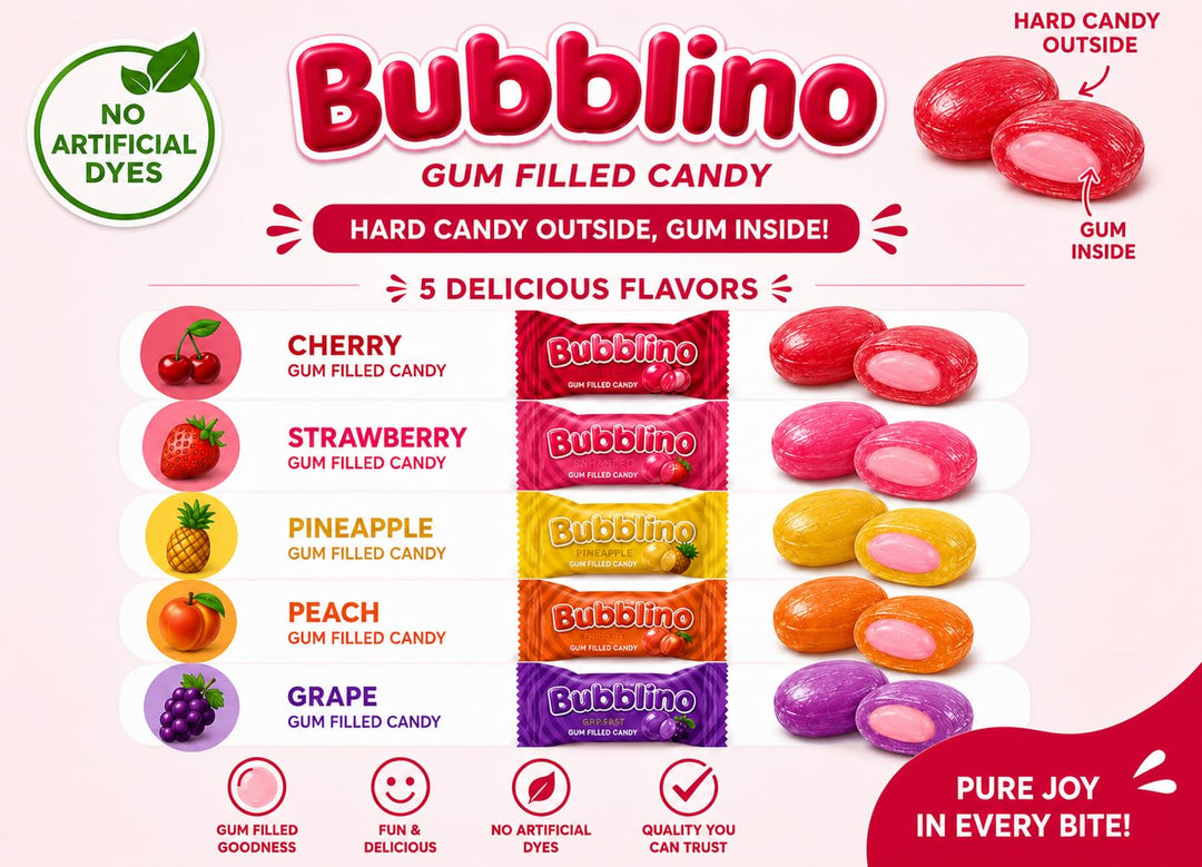 Dye-Free Gum-Filled Hard Candy, 3 lb, Mini Pops Without Sticks