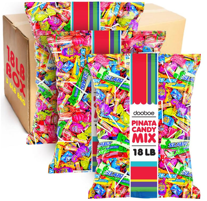 18 LB Bulk Pinata Candy Mix  Approx. 1,000 Pieces  Parade Throws - Individually Wrapped Assorted Candy for Pinatas, Parties, Parades, Birthdays, Classroom Events & Fiesta Celebrations