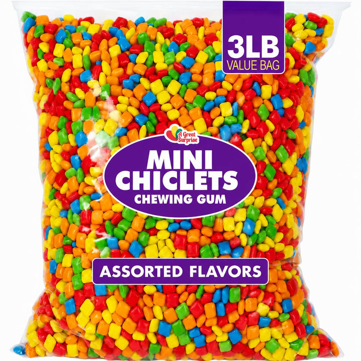 Mini Chiclets Gum, 3 lb Fruity Tabs for Candy Machine Refills