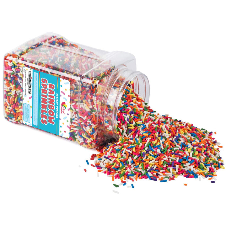 A Great Surprise Rainbow Sprinkles - 2.2 Pounds - Bulk Rainbow Jimmies for Cookies - Birthday Cake for Ice Cream, Baking, Cupcakes, Donuts