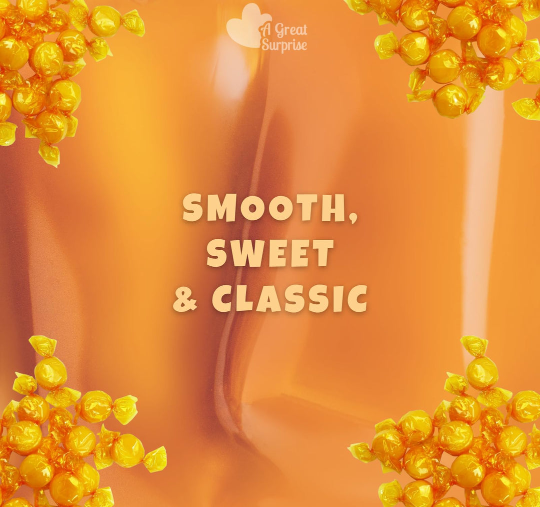 A Great Surprise Premium Butterscotch Hard Candy  4 lb - Individually Wrapped Butterscotch Candy Discs Buttons - Classic Creamy & Old Fashioned Butterscotch flavor Candy