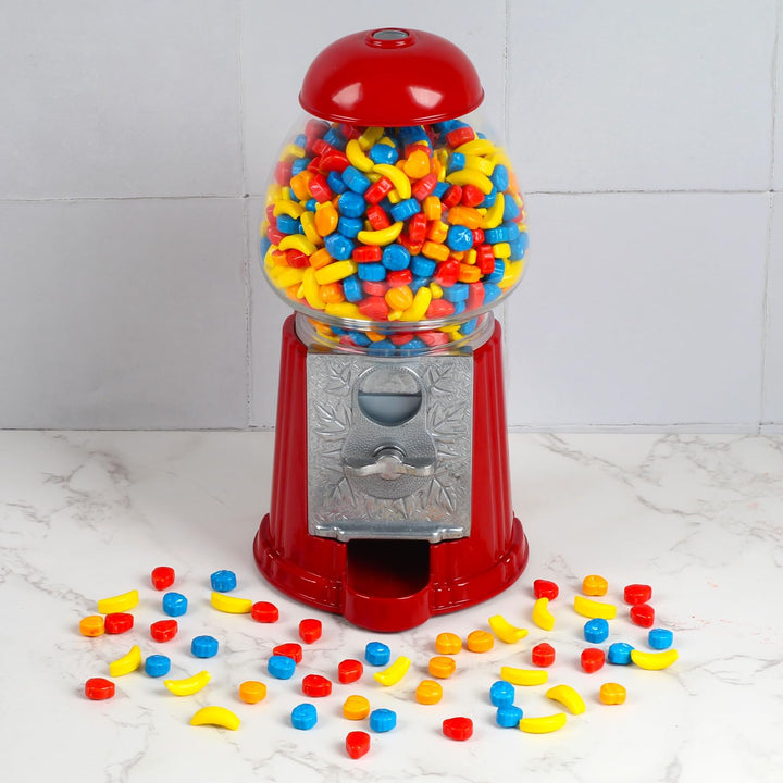 Fruit Shaped Candies - 2 Pounds - Unwrapped Gumball Machine Refills - Banana, Strawberry, Peach, Blueberry Flavors