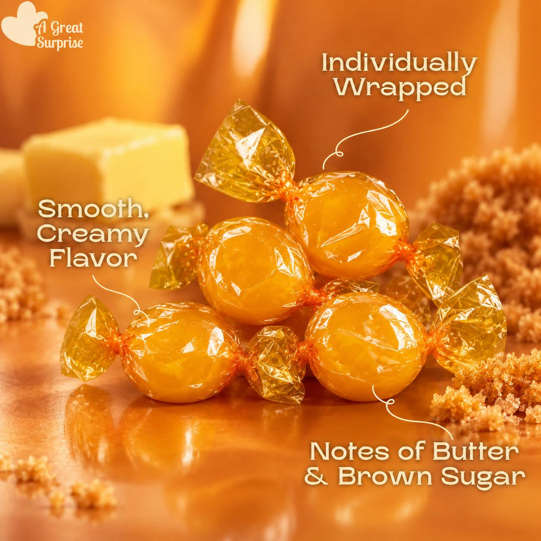 Butterscotch Hard Candy 4 lb Bulk Individually Wrapped