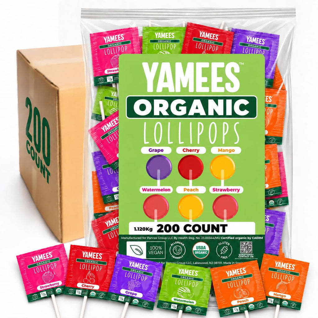 YAMEES Organic Lollipops 200 Count Bulk Suckers – Panrax Group Store