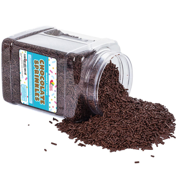 A Great Surprise Chocolate Sprinkles - 2.2 Pounds - Chocolate Jimmies for Ice Cream - Holiday Toppings for Baking, Cake Decorating, Cookies, Cupcake