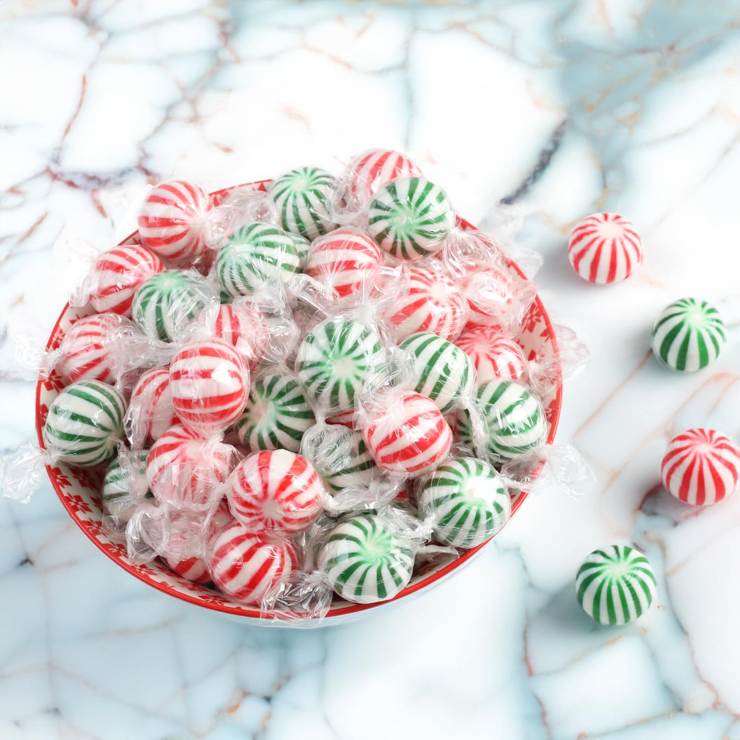 Mint Candy Assortment - 5 Pounds - Big Bulk Spearmint & Peppermint Hard Candies - Mint Bulk Candy - Individually Wrapped - Refreshing Office Snacks