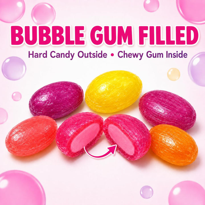 Dye-Free Gum-Filled Hard Candy, 3 lb, Mini Pops Without Sticks