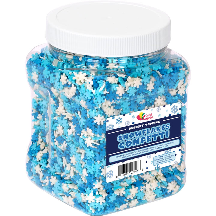 Snowflake Confetti Sprinkles - 1.2 Pounds