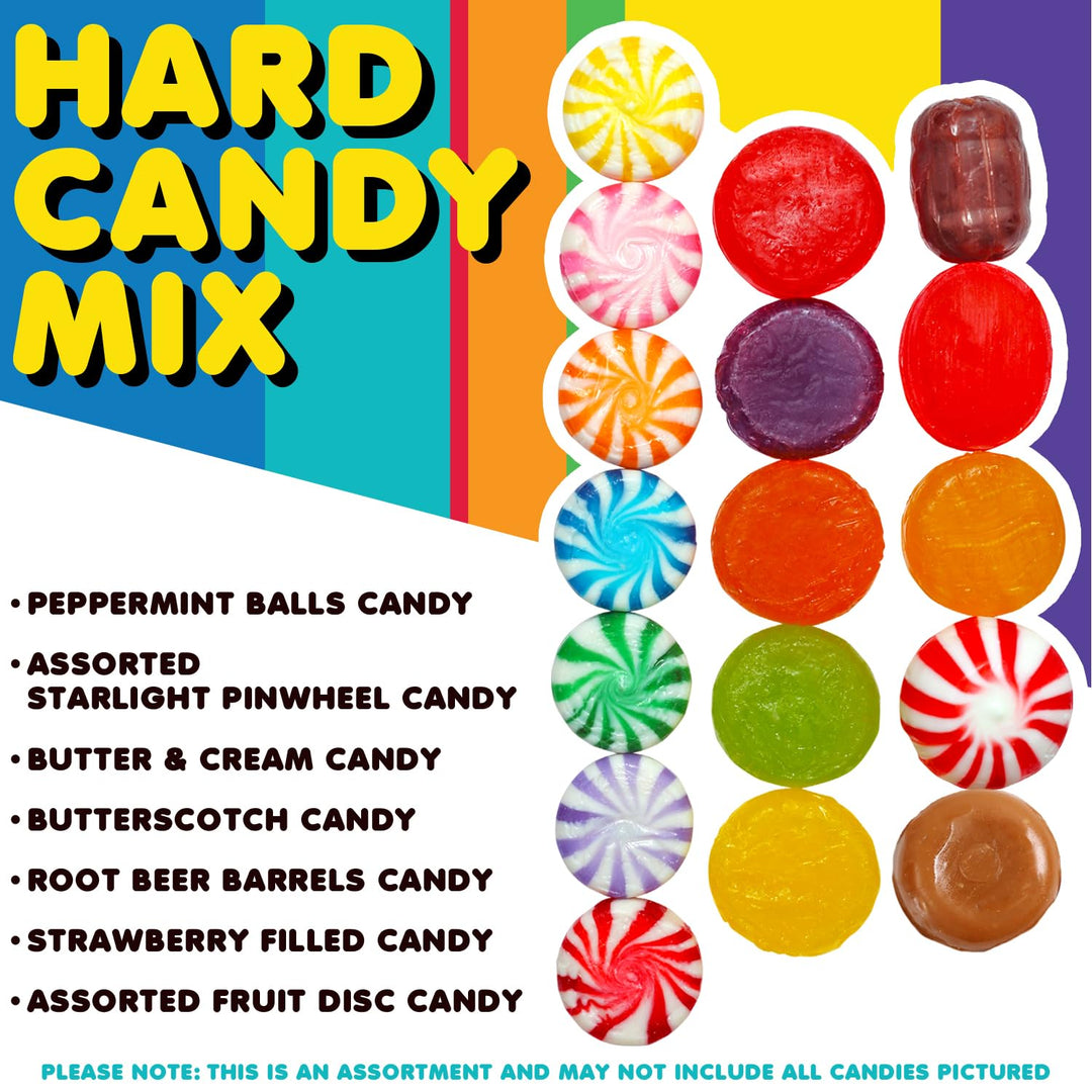 Dooboe Hard Candy Assortment - 10 Pounds - Big Bulk Hostess Candies - Mixed Flavor Sweets for Offices, Breakrooms, Gifting