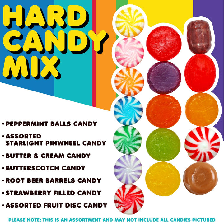Dooboe Hard Candy Assortment - 10 Pounds - Big Bulk Hostess Candies - Mixed Flavor Sweets for Offices, Breakrooms, Gifting