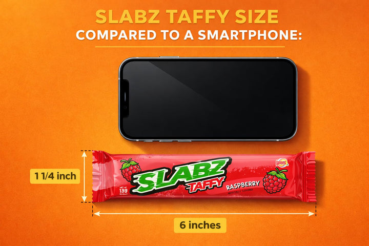 Lalees Taffy Slabz - 10 Pounds - 350 Pcs. - Assorted Fruit Flavors - Bulk Chewy Candy Bars - Individually Wrapped Taffy Candy for Party Favors, Birthday Parties