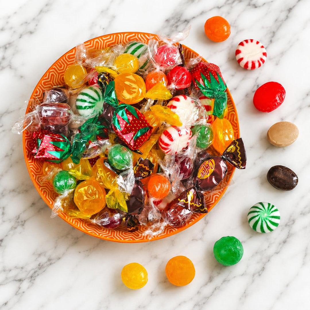 Swirleey Christmas Hard Candy Assortment - 6 Pounds - Old Fashioned Hard Candies - Classic Hostess Mix - Sweets for Desk, Offices, Schools, Gifts
