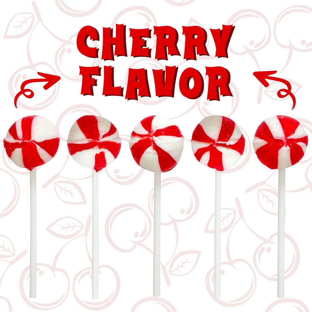 Halloween Red Lollipops - 2 Pounds - Cherry Flavor - Red Candies for Candy Buffet, Goodie Bag Favors, Birthday