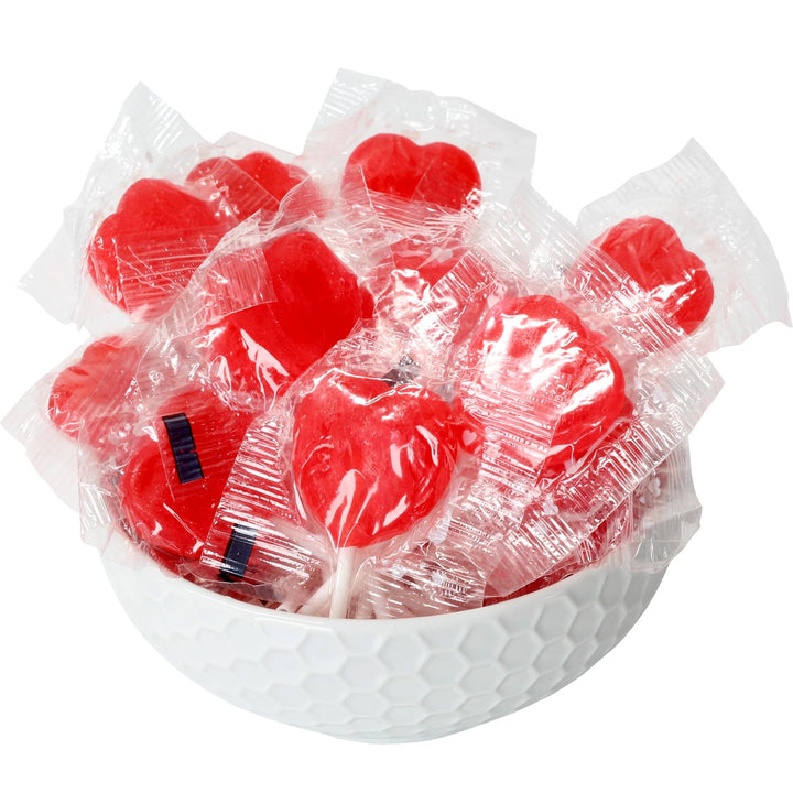 Red Heart Lollipops  3 lb Bulk  Heart-Shaped Strawberry Suckers for Valentines Day  Classroom Exchange Candy, Teacher-Approved School Treats & Party Favors