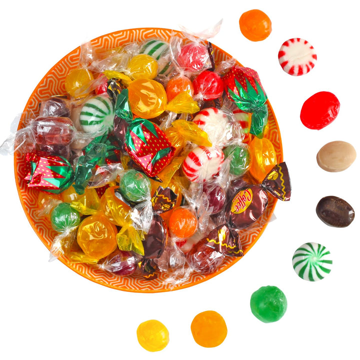 Swirleey Christmas Hard Candy Assortment - 3 Pounds - Old Fashion Classic Hard Candy - Assorted Flavors - Root Beer Barrels, Butterscotch, Strawberry Bon Bons, Sour Balls, Coffee Discs and More