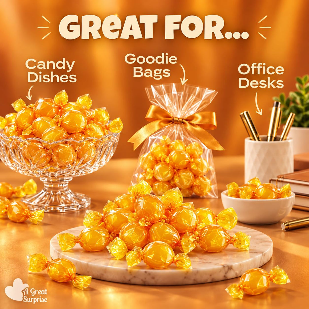 Butterscotch Hard Candy 4 lb Bulk Individually Wrapped