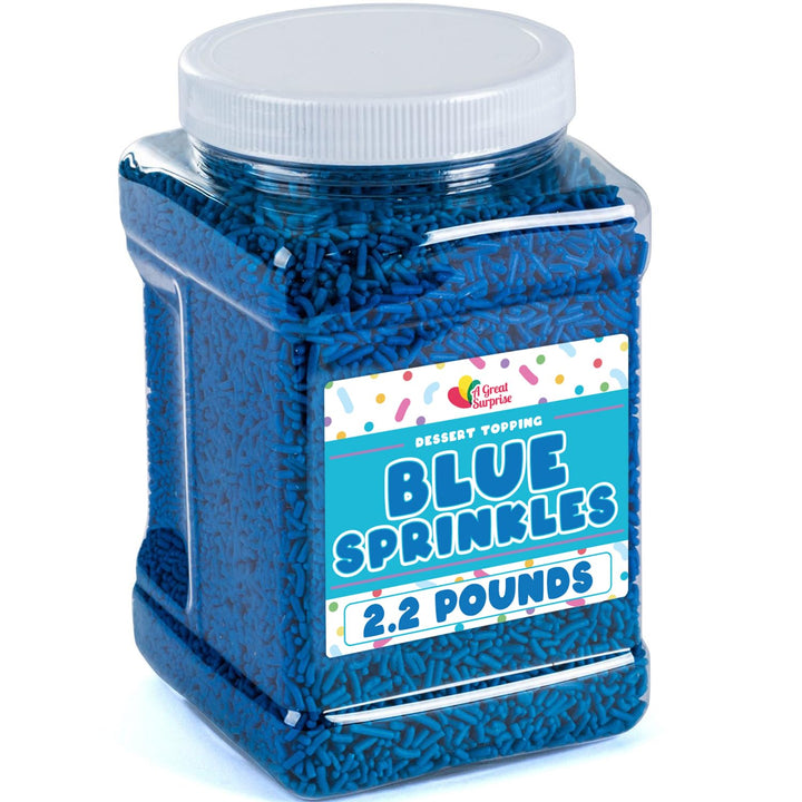 Blue Sprinkles - 2.2 Pounds - Patriotic Toppings for Ice Cream, Cupcakes, Baby Shower Jimmies