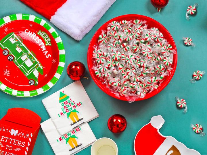 Peppermint Starlights - 3 Pounds - Mints Bulk Candy - After Dinner Mints - Peppermint Hard Candy - Red and Green Candies