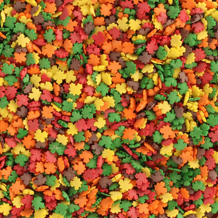 Thanksgiving Sprinkles - 10 oz - Fall Leaf Toppings for Baking - Autumn Edible Decorations - Cupcakes, Cookies, Cake Decorating - Bulk Fall Candy Sprinkles
