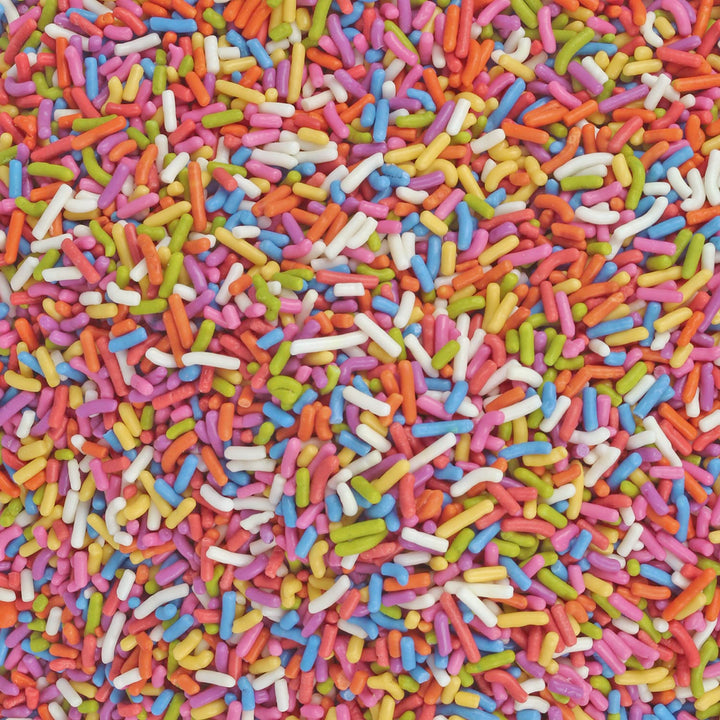 Bulk Natural Rainbow Sprinkles - 10 LB Wholesale - Kosher - Non-GMO, Dye-Free Jimmies - Bakery-Grade Sprinkles for Cakes, Ice Cream, Cookies, Catering & Large Events