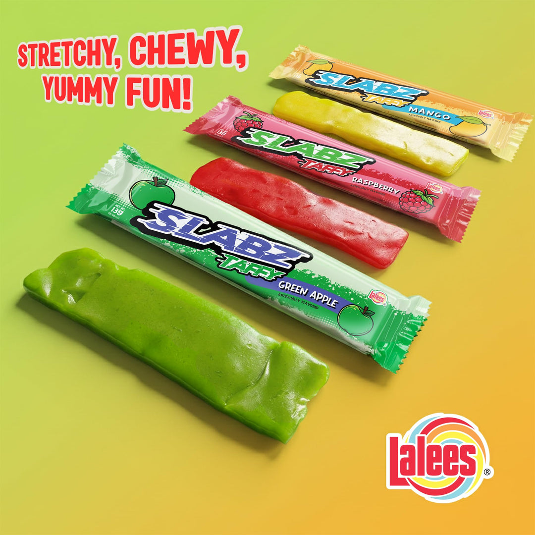 Lalees Taffy Slabz, Assorted Fruit Flavors, 60 Count