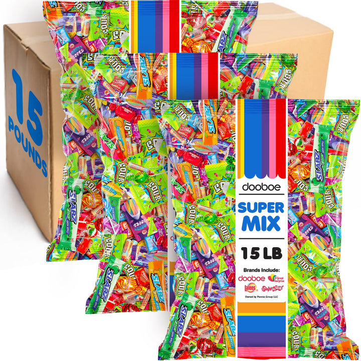 Bulk Candy Assortment - 15 Pounds - Individually Wrapped Wholesale Candy Mix - Bulk Parade Candies