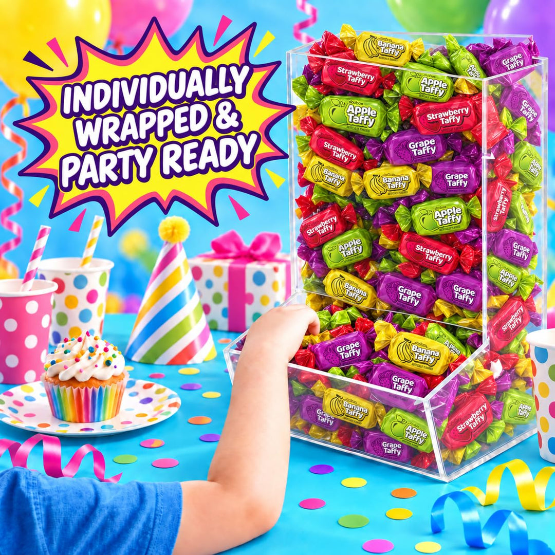 Classic Taffy Candy 5 lb, 280 Wrapped Chewy Fruity Pieces