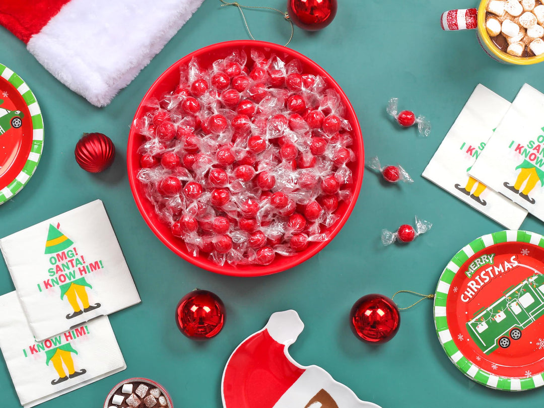 A Great Surprise Red Hot Cinnamon Candy Balls - 5 Pounds - Red Fire Candy Bulk - Individually Wrapped