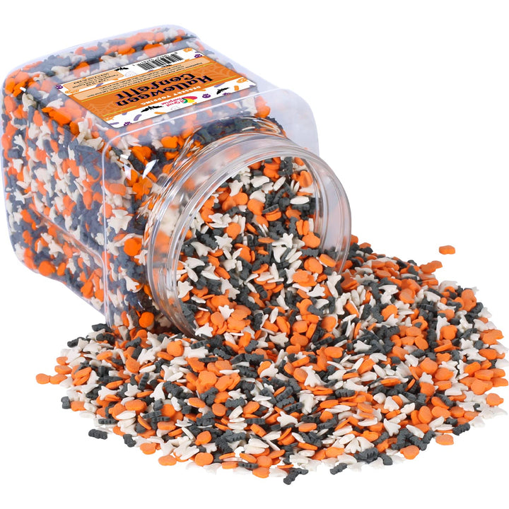 Halloween Sprinkles Bulk - 1.2 Pounds - Bat, Pumpkin & Ghosts Confetti Sprinkles - Spooky Toppings - Great for Cookies, Cupcakes, Cakes, Fall