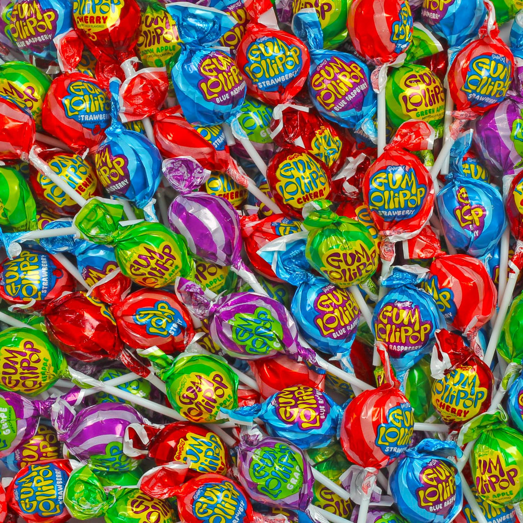 Gum Pops - 5 Pounds - Assorted Flavor Gum-Filled Lollipops - Big Bulk Lollipops for Birthday Parties, Gifting & Candy Buffets