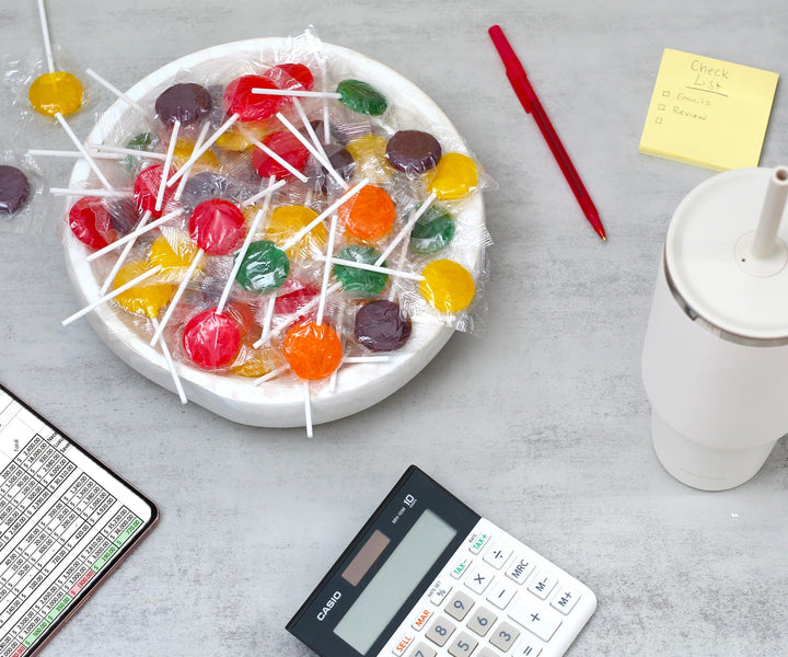 Dooboe Lollipops Bulk - 18 Pounds - Valentine's Day Lollipops Assorted Fruit Flavored - Doctor Offices, Parades, Schools, Parties and More