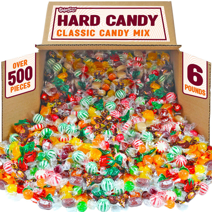 Swirleey Hard Candy Assortment - 6 Pounds - Old Fashioned Hard Candies - Classic Hostess Mix - Sweets for Desk, Offices, Schools, Gifts