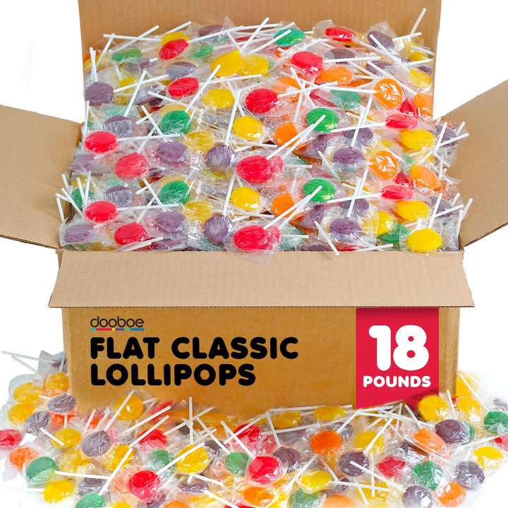 Dooboe Lollipops Bulk - 18 Pounds - Valentine's Day Lollipops Assorted Fruit Flavored - Doctor Offices, Parades, Schools, Parties and More