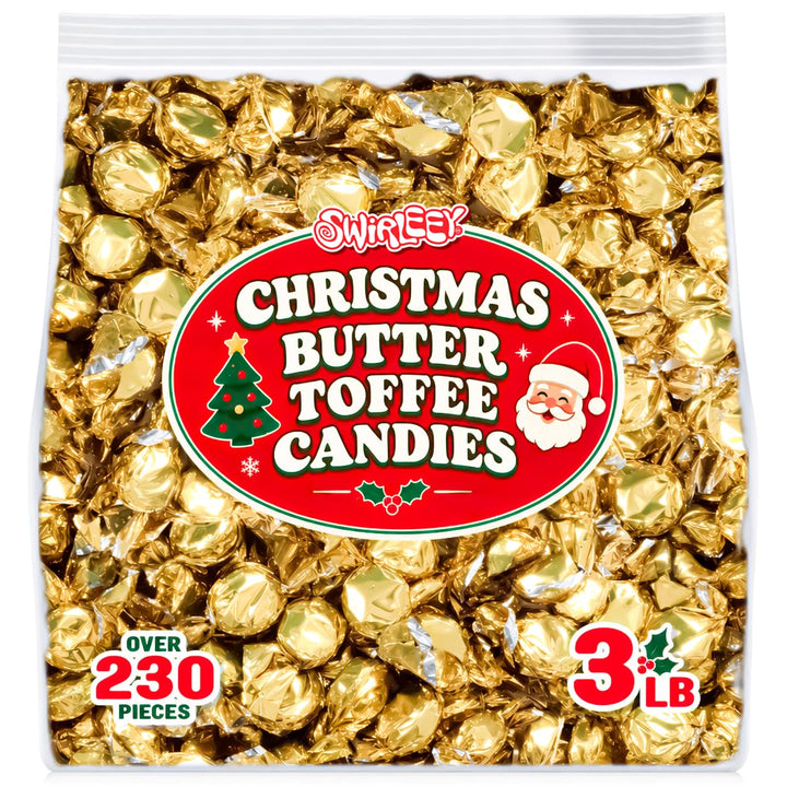 Gold Foil Candies - 3LB - Holiday Butter Toffee