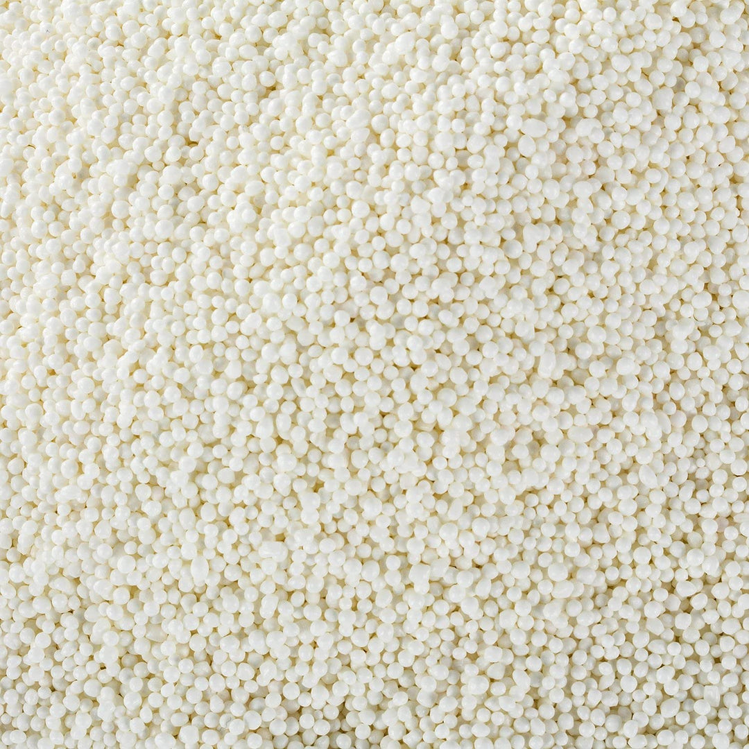 White Valentines Day Nonpareils Sprinkles  1.8 LB Bulk Candy - Non Pareils Jimmies  Toppings for Cake Decorating, Cupcakes, Baking