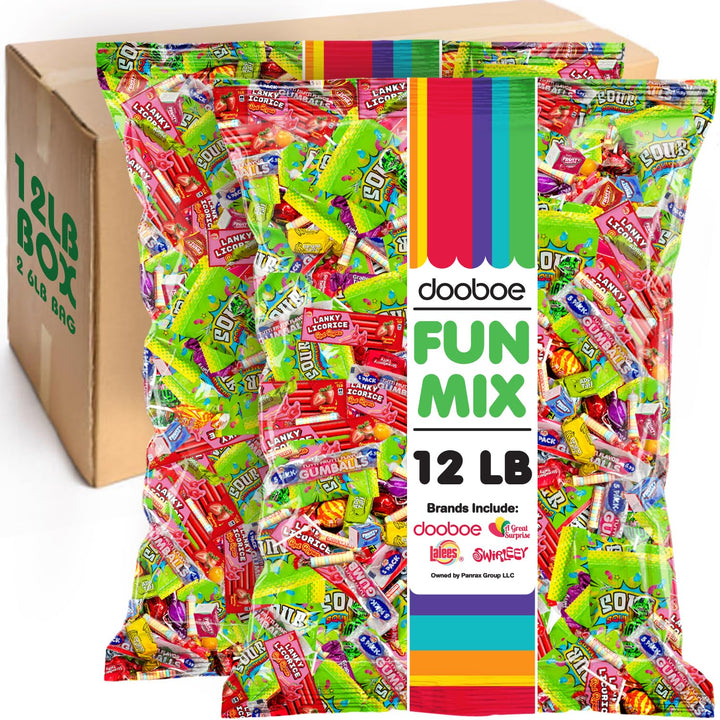 Dooboe Bulk Candy Assortment  12 lb Big Bulk  Individually Wrapped Candies for Valentines Day, Schools, Offices, Candy Bowls, Claw Machines & Gifts