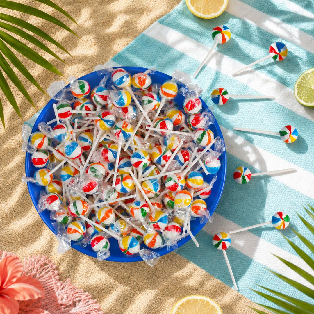 Swirleey Rainbow Lollipops 5 lb, Wrapped Candy Suckers