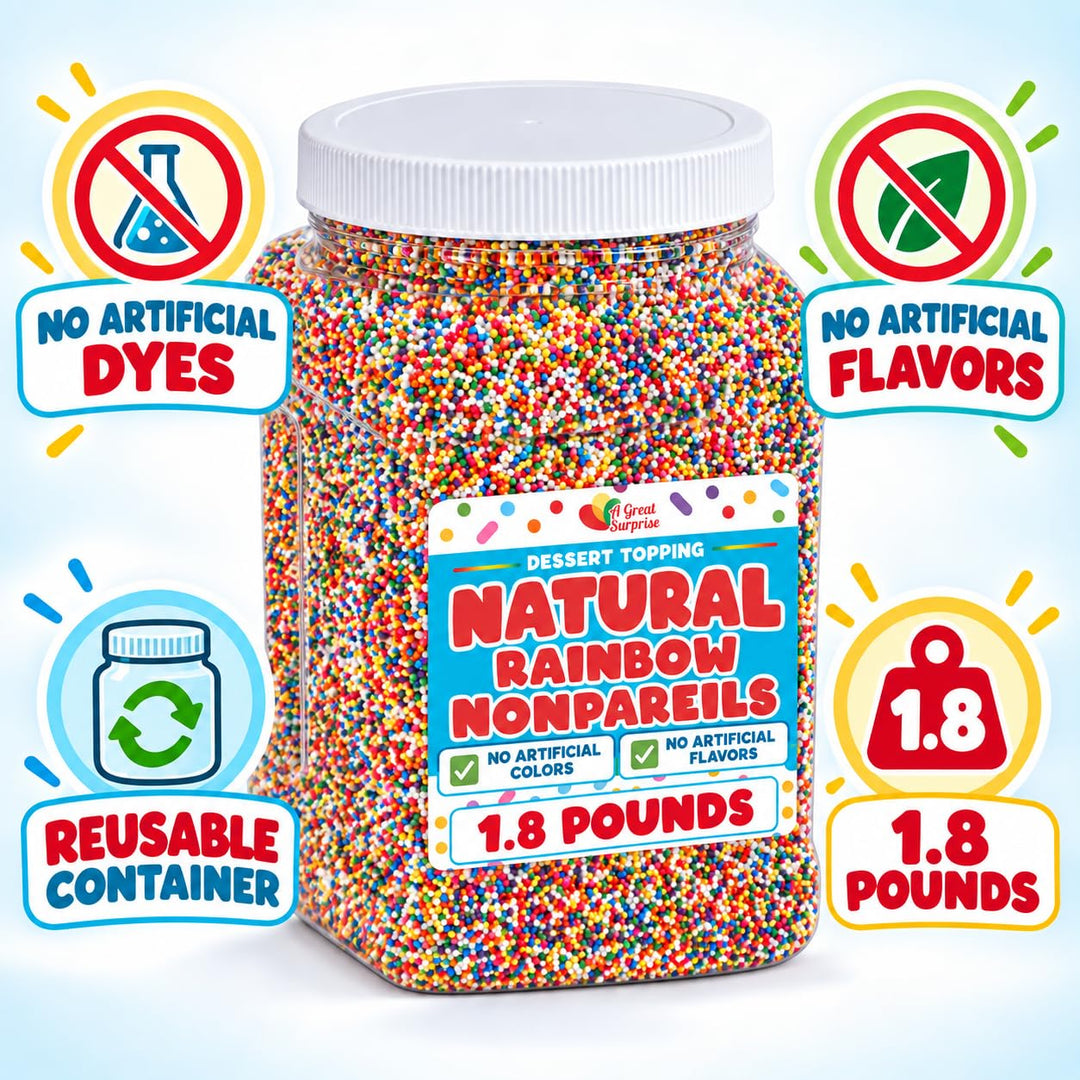 Rainbow Nonpareils - Bulk Birthday Rainbow Sprinkles