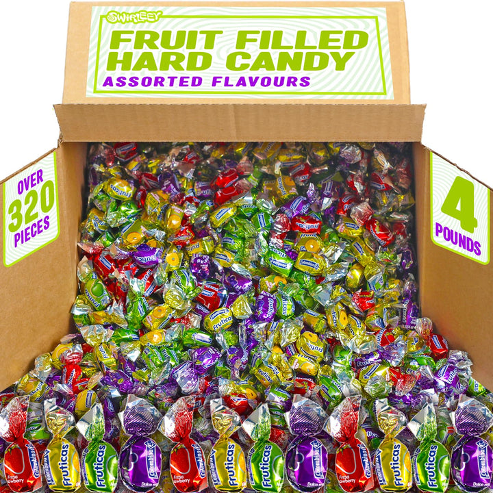 Hard Candy Assortment - Tropical Fruit Filled Hard Candy - Classic Bon Bons Variety Pack Hard Candy - Individually Wrapped - Apple, Pineapple, Grape, Strawberry