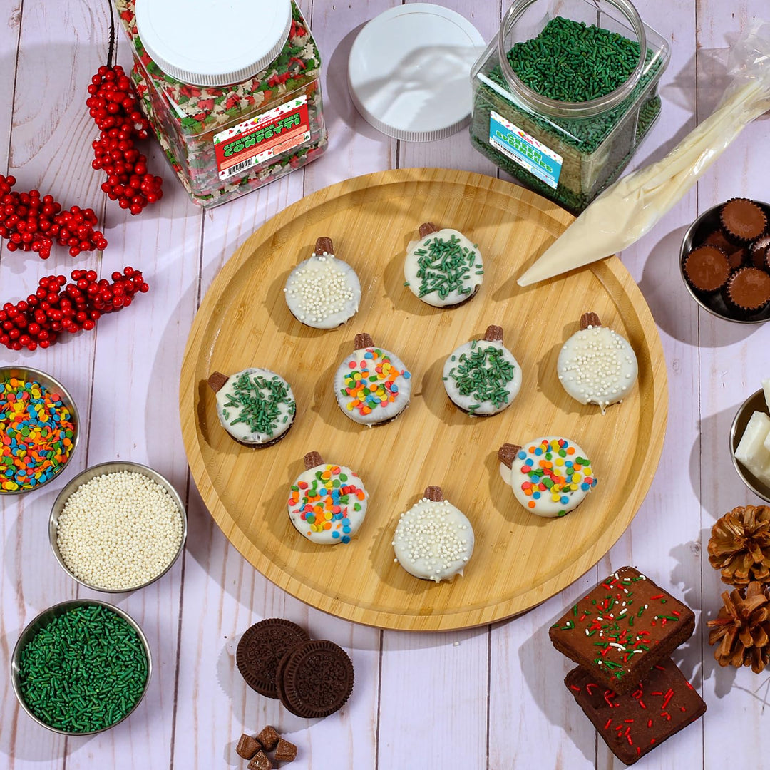 Holiday White Pearl Sprinkles - 2.7 Pounds - Bulk White Nonpareils Jimmies - Toppings for Bridal Sprinkles - Tiny Pearls for Cakes, Cookies, Cakepops