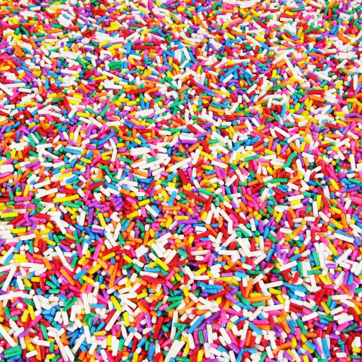 Rainbow Sprinkles - 1.6 Pounds - Chistmas Baking Toppings - Colorful Rainbow Jimmies for Cake Decorating, Baking, Cupcakes, Cookies
