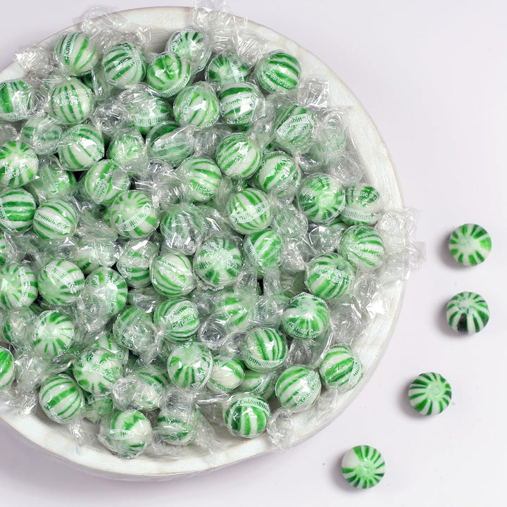 Christmas Jumbo Spearmint Mint Balls - 3 Pounds - Bulk Green Starlight Mints for Candy Buffets & Events | Refreshing Classic Minty Treats