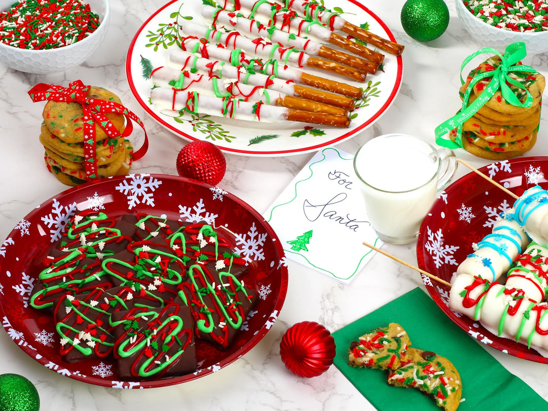 Christmas Sprinkles Bulk - 2.2 LB - Xmas Tree Jimmies - Red, Green & White Confetti for Dessert Decorating - Holiday Baking Toppings for Gingerbread, Cupcakes, Cookies, Cake Pops