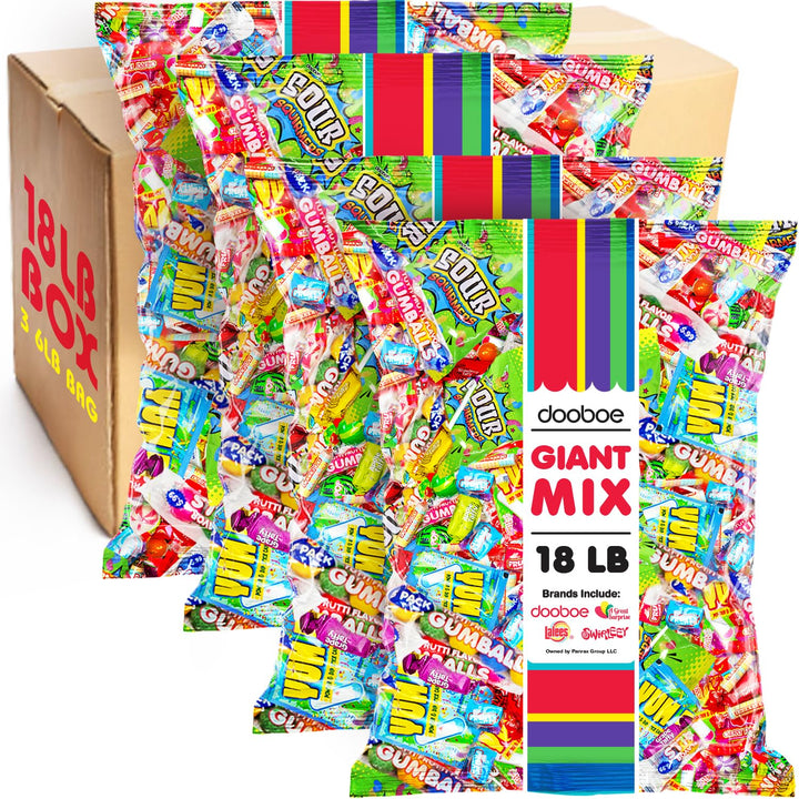 Dooboe Bulk Candy - Wholesale Big Bulk Candies - Individually Wrapped Candies - Schools, Offices, Teachers' Rewards, Claw Machine (18 Pounds)