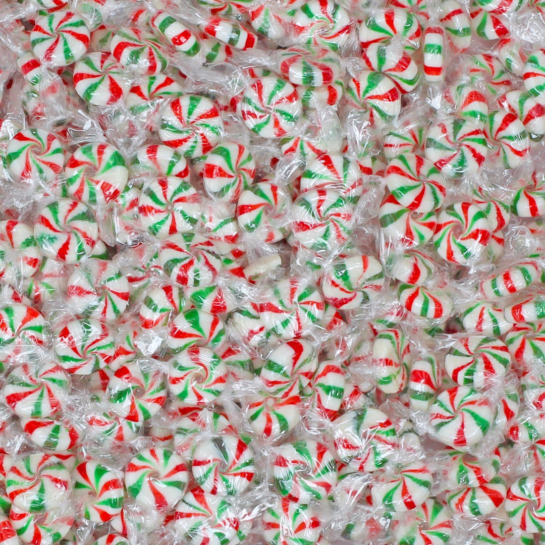 Peppermint Starlights - 3 Pounds - Mints Bulk Candy - After Dinner Mints - Peppermint Hard Candy - Red and Green Candies
