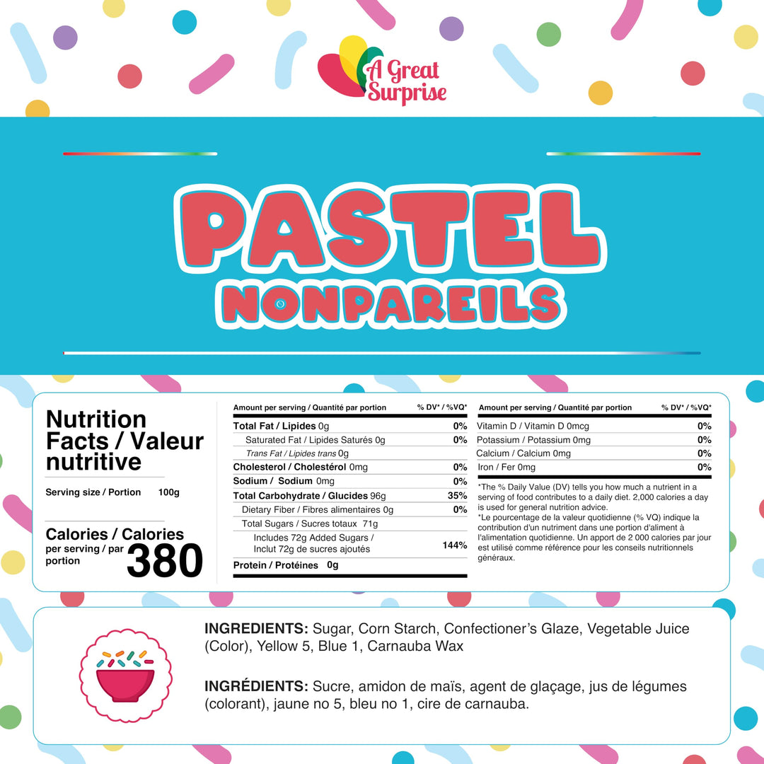 Easter Pastel Nonpareils Sprinkles - 1.8 Pounds