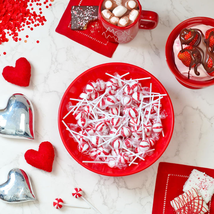 Halloween Red Lollipops - 2 Pounds - Cherry Flavor - Red Candies for Candy Buffet, Goodie Bag Favors, Birthday