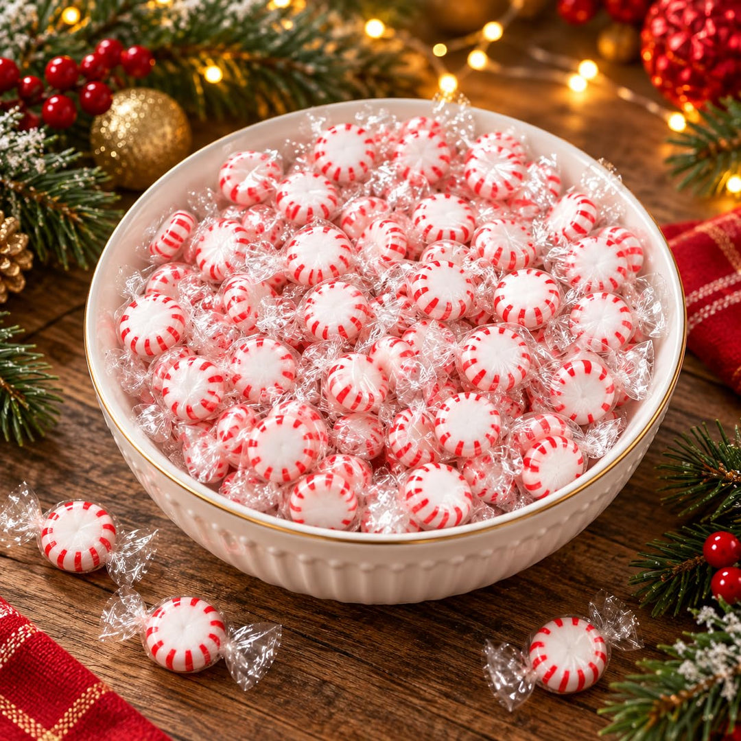 Christmas Starlight Peppermint Hard Candy, 5 lb, Individually Wrapped Mints