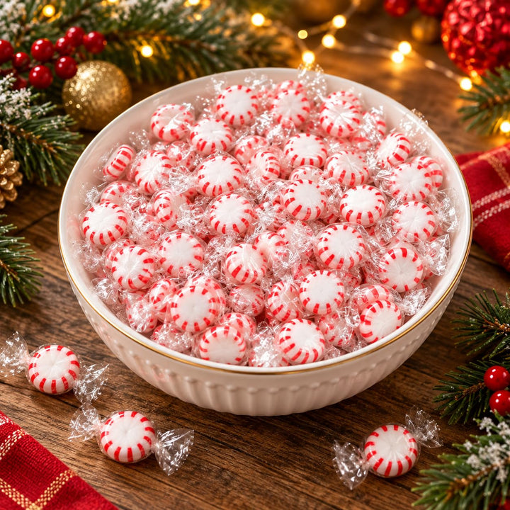 Christmas Starlight Peppermint Hard Candy, 5 lb, Individually Wrapped Mints