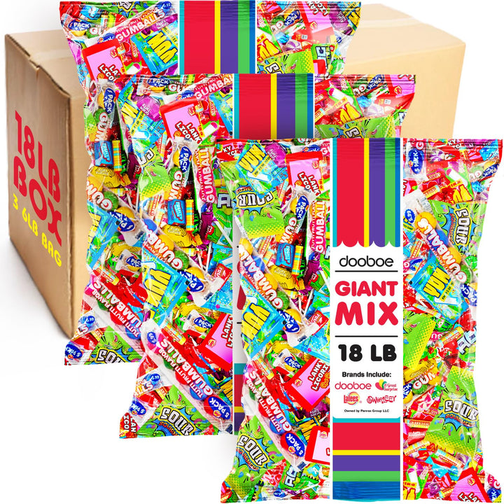 Dooboe Bulk Candy - Wholesale Big Bulk Candies - Christmas Individually Wrapped Candies - Schools, Offices, Teachers' Rewards, Claw Machine (18 Pounds)